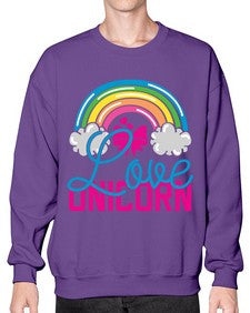 love unicorn 273# - unicorn- Sweatshirt - Crew