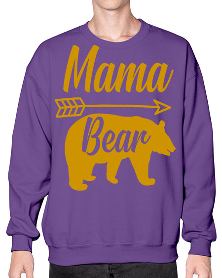 mama bear 185# - bears - animals- Sweatshirt - Crew