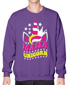 mama unicorn 285# - unicorn- Sweatshirt - Crew