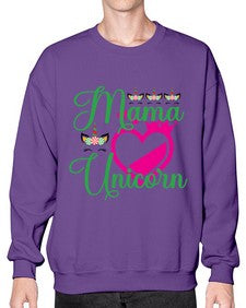 mama unicorn 292# - unicorn- Sweatshirt - Crew