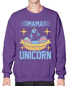mama unicorn 295# - unicorn- Sweatshirt - Crew