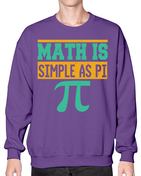 math is simple as pi 35# - pi- Sweatshirt - Crew
