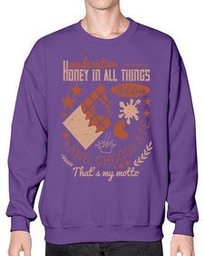 moderation honey in all things but love and chocolate thats my motto 337# - chocolate- Sweatshirt - Crew