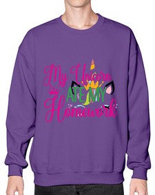 my unicorn ate my homework 319# - unicorn- Sweatshirt - Crew