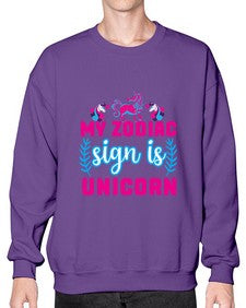 my zodiac sign is unicorn 325# - unicorn- Sweatshirt - Crew