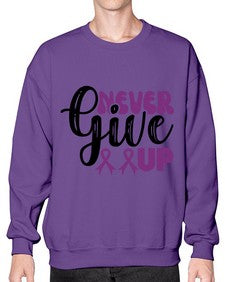 never give up 198# - alzheimers- Sweatshirt - Crew