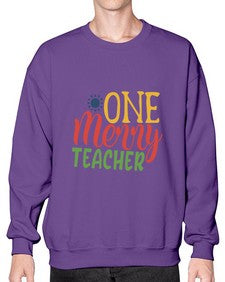 one merry teacher Style 328# - teacher- Sweatshirt - Crew