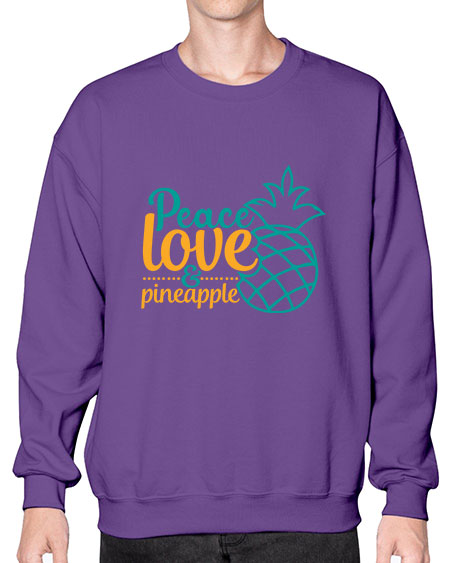 peace love pineapple Style 82# - summer- Sweatshirt - Crew