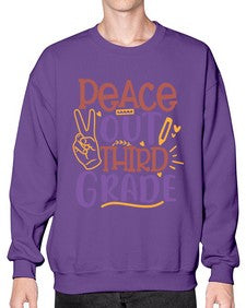 peace out third grade 645# - third grade- Sweatshirt - Crew