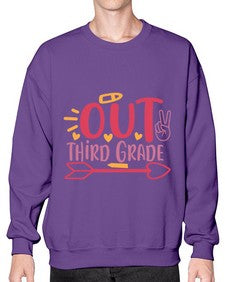 peace out third grade 646# - third grade- Sweatshirt - Crew