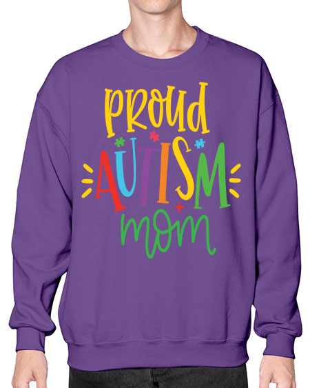 proud autism mom Style 35# - autism- Sweatshirt - Crew