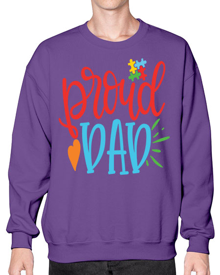 proud dad Style 36# - autism- Sweatshirt - Crew