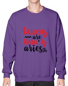 queens Are Born As Aries 384# - aries- Sweatshirt - Crew