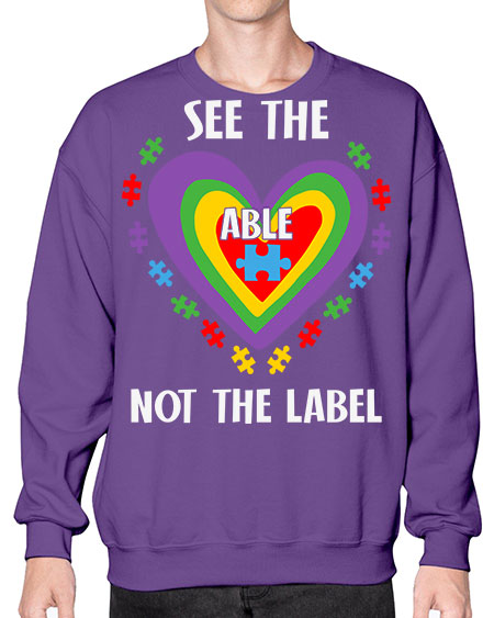 see the able not the 115# - autism- Sweatshirt - Crew
