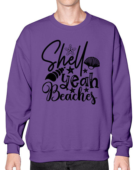 shell yeah beaches Style 75# - summer- Sweatshirt - Crew