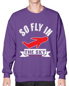so fly in the sky  36# - airplane- Sweatshirt - Crew