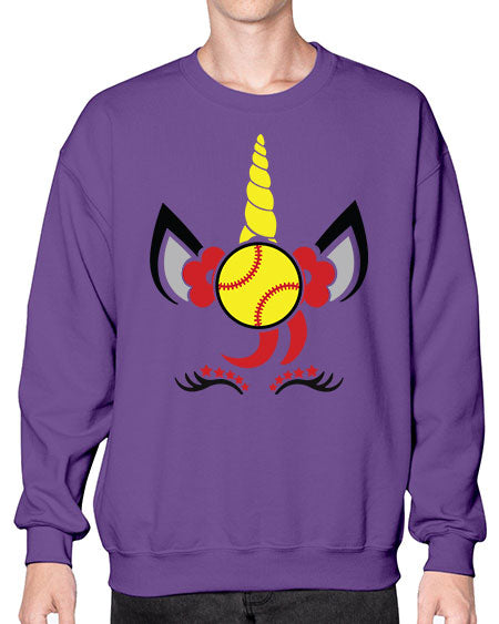 softball unicorn 401# - softball- Sweatshirt - Crew