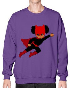 super kids girl 7# - black girls or women- Sweatshirt - Crew