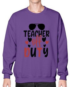teacher off duty Style 378# - teacher- Sweatshirt - Crew