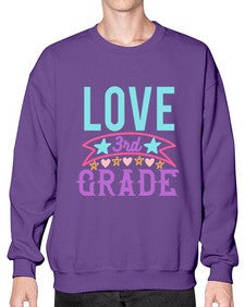 third Grade Love 968# - third grade- Sweatshirt - Crew