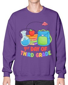 third day of third Grade 945# - third grade- Sweatshirt - Crew