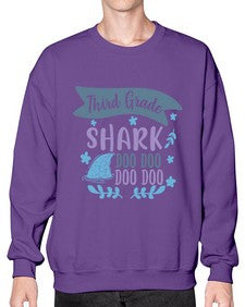 third grade shark doo doo doo doo 972# - third grade- Sweatshirt - Crew