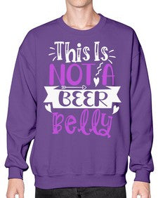 this is not a beer belly 1648# - beer- Sweatshirt - Crew