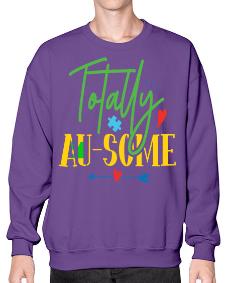 totally ausome Style 1# - autism- Sweatshirt - Crew
