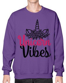 unicorn vibes 512# - unicorn- Sweatshirt - Crew