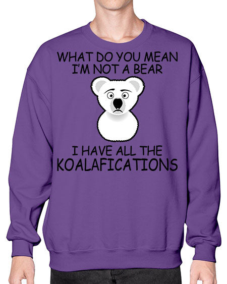 what do you mean im not a bear 287# - bears - animals- Sweatshirt - Crew