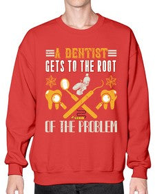 A dentist gets to the root Style 7# - dentist- Sweatshirt - Crew