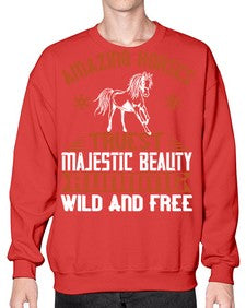 Amazing horses Truest Majestic Beauty Running wild and free Style 23# - horse- Sweatshirt - Crew