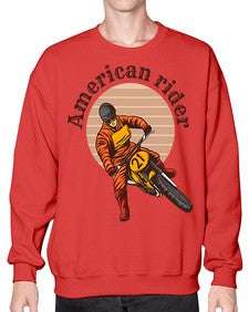 American rider 6# - motorcycle- Sweatshirt - Crew