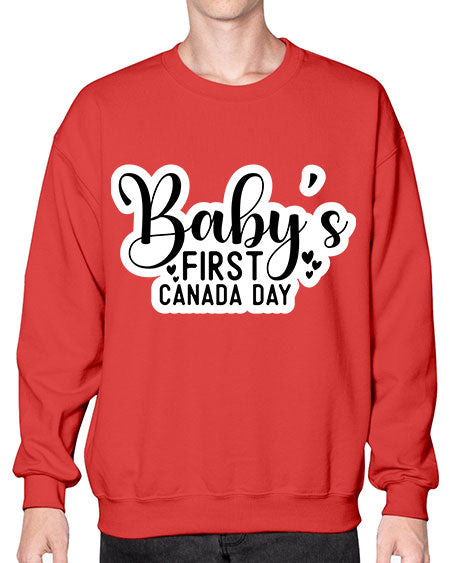 Baby s First Canada Day 275# - baby- Sweatshirt - Crew