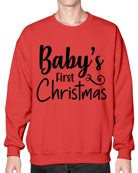 Babys First Christmas 277# - baby- Sweatshirt - Crew