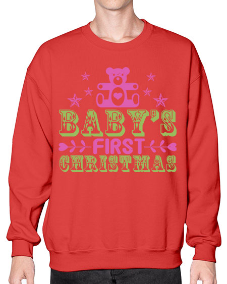 Babys first Christma Style 35# - baby- Sweatshirt - Crew