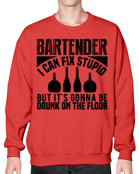 Bartender I can fix Style 54# - bartender- Sweatshirt - Crew