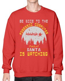 Be nice to the forensic computer analyst 32# - computer- Sweatshirt - Crew