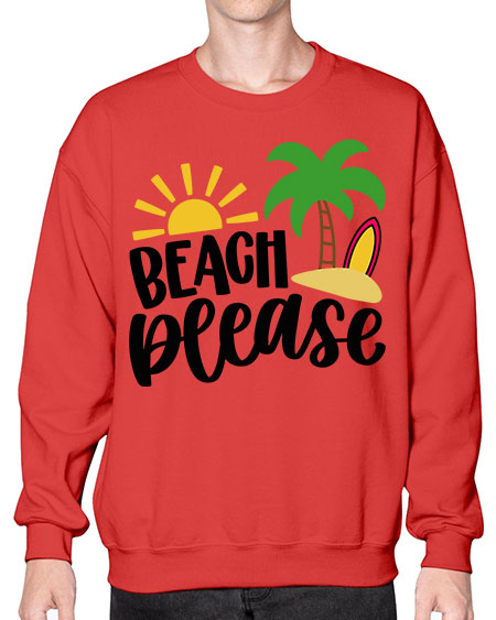Beach Please Style 51# - summer- Sweatshirt - Crew