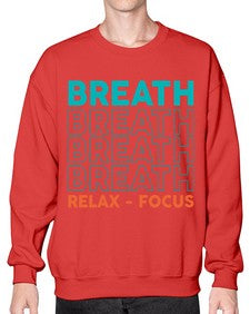 Breath Relax Focus 181# - yoga- Sweatshirt - Crew