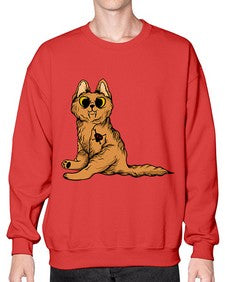 Cat 43# - cartoon animals- Sweatshirt - Crew