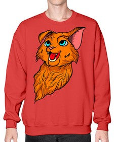 Cat 51# - cartoon animals- Sweatshirt - Crew