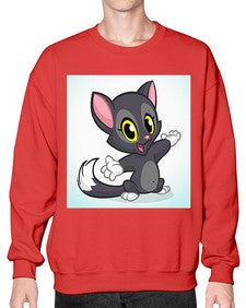 Cat 52# - cartoon animals- Sweatshirt - Crew