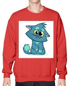 Cat 64# - cartoon animals- Sweatshirt - Crew