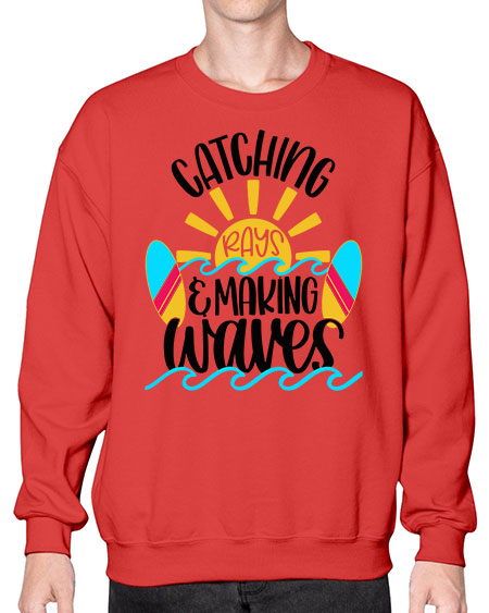 Catching Rays Making Waves Style 49# - summer- Sweatshirt - Crew