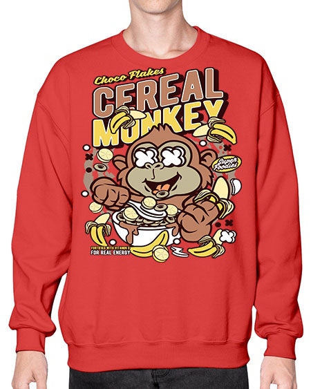 Cereal Monkey - monkey- Sweatshirt - Crew