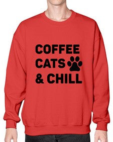 Coffee Cat Style 41# - cats- Sweatshirt - Crew