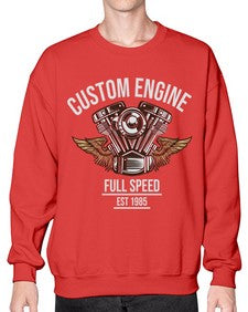Custom engine 14# - motorcycle- Sweatshirt - Crew