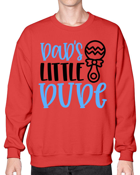 Dads Little Dude Style 301# - baby- Sweatshirt - Crew