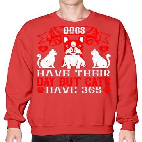 Dogs have their day but cats have Style 214# - dogs- Sweatshirt - Crew